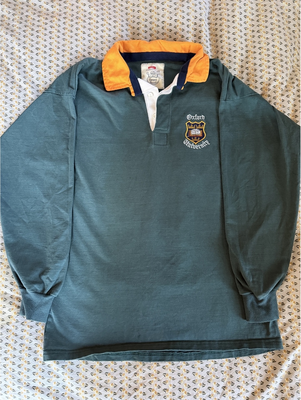Oxford University Vintage Rugby Shirt 100% Cotton Made in UK [COPY]